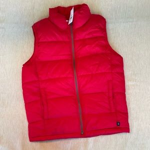 GAP kids red puffer vest